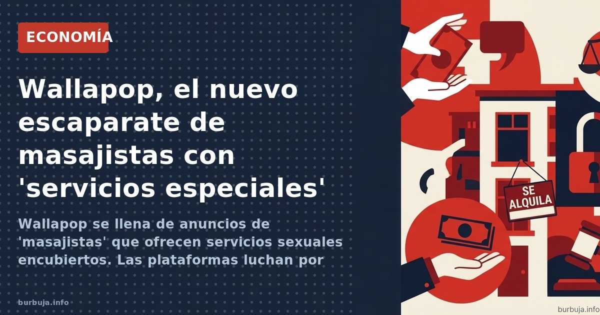 Wallapop se llena de anuncios de 'masajistas' que ofrecen servicios sexuales encubiertos. Las plataformas luchan por controla