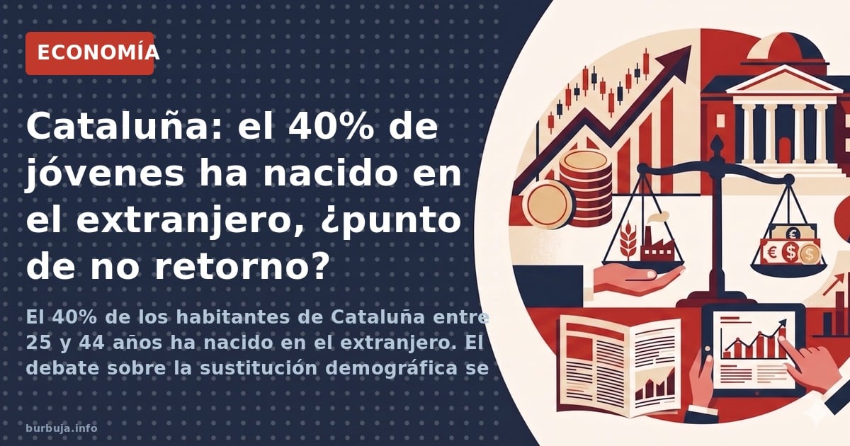 El 40% de los habitantes de Cataluña entre 25 y 44 años ha nacido en el extranjero. El debate sobre la sustitución demográfic