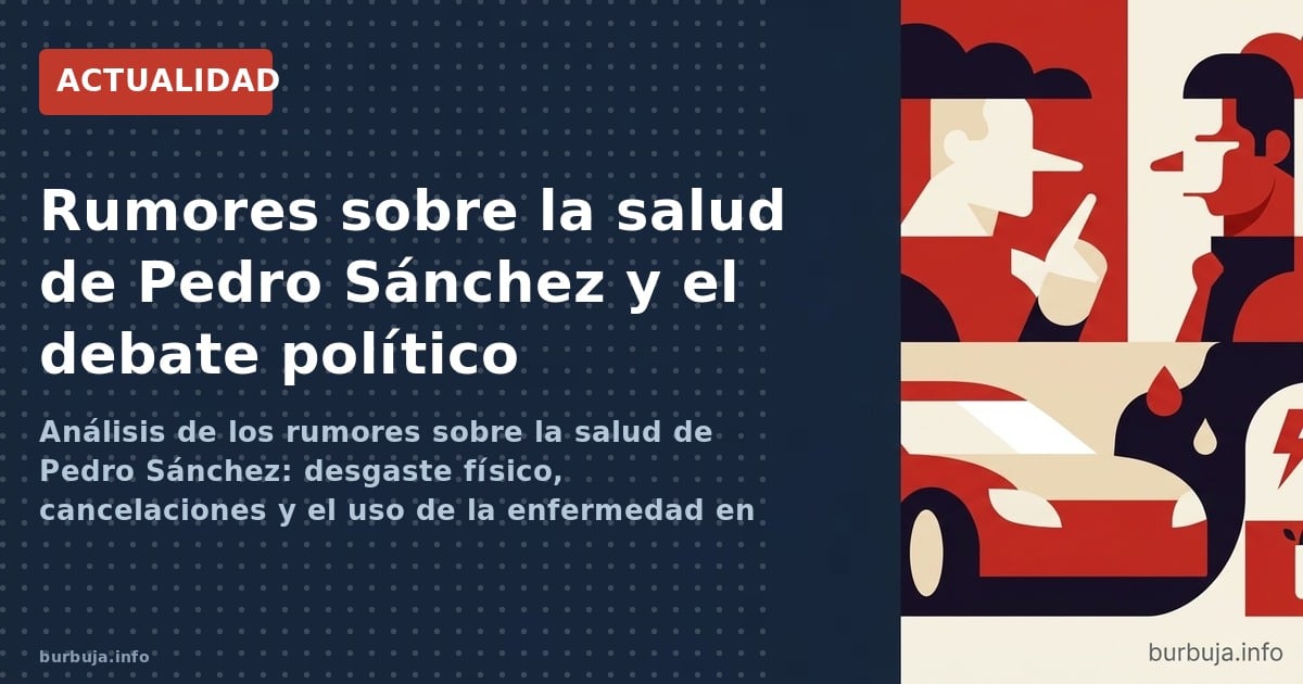 Análisis de los rumores sobre la salud de Pedro Sánchez: desgaste físico, cancelaciones y el uso de la enfermedad en política