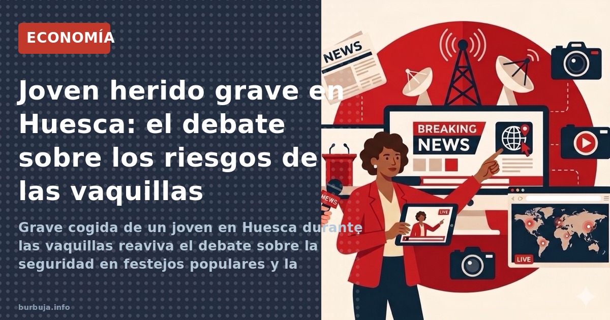 Grave cogida de un joven en Huesca durante las vaquillas reaviva el debate sobre la seguridad en festejos populares y la part
