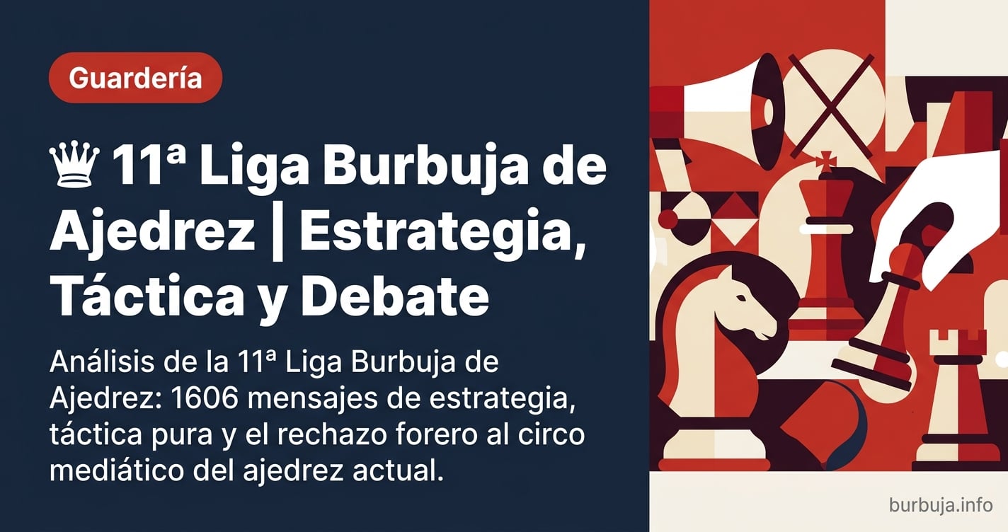 Análisis de la 11ª Liga Burbuja de Ajedrez: 1606 mensajes de estrategia, táctica pura y el rechazo forero al circo mediático 