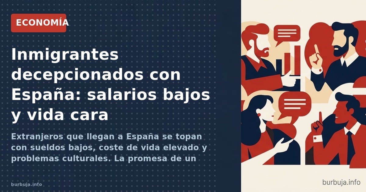 Extranjeros que llegan a España se topan con sueldos bajos, coste de vida elevado y problemas culturales. La promesa de un pa