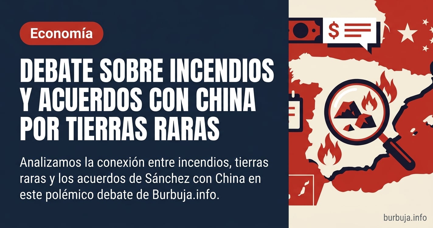 Analizamos la conexión entre incendios, tierras raras y los acuerdos de Sánchez con China en este polémico debate de Burbuja.