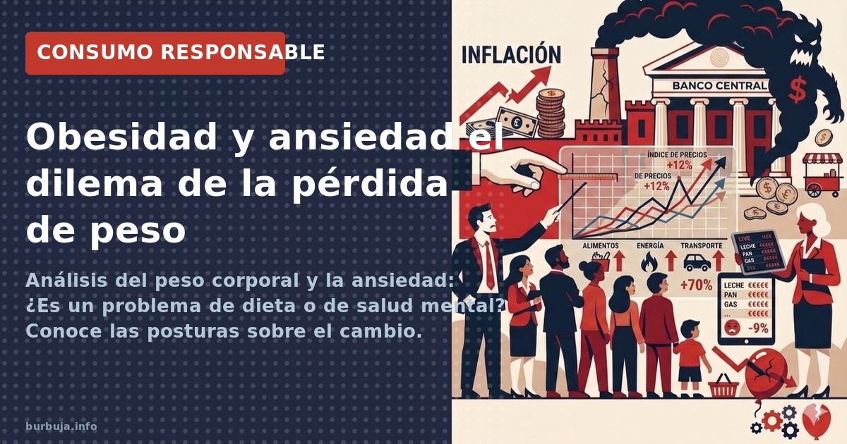 Análisis del peso corporal y la ansiedad: ¿Es un problema de dieta o de salud mental? Conoce las posturas sobre el cambio.