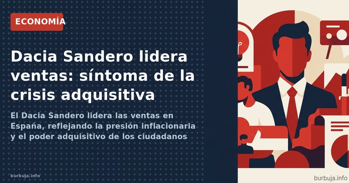 El Dacia Sandero lidera las ventas en España, reflejando la presión inflacionaria y el poder adquisitivo de los ciudadanos