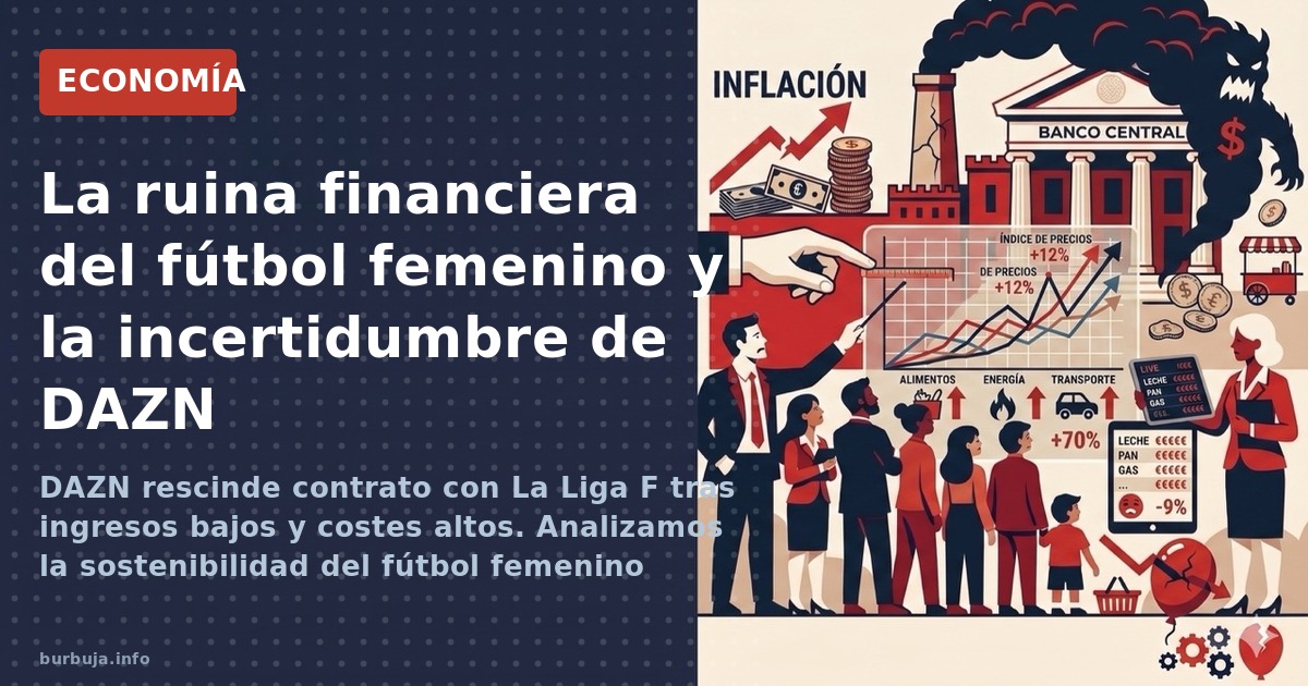DAZN rescinde contrato con La Liga F tras ingresos bajos y costes altos. Analizamos la sostenibilidad del fútbol femenino esp