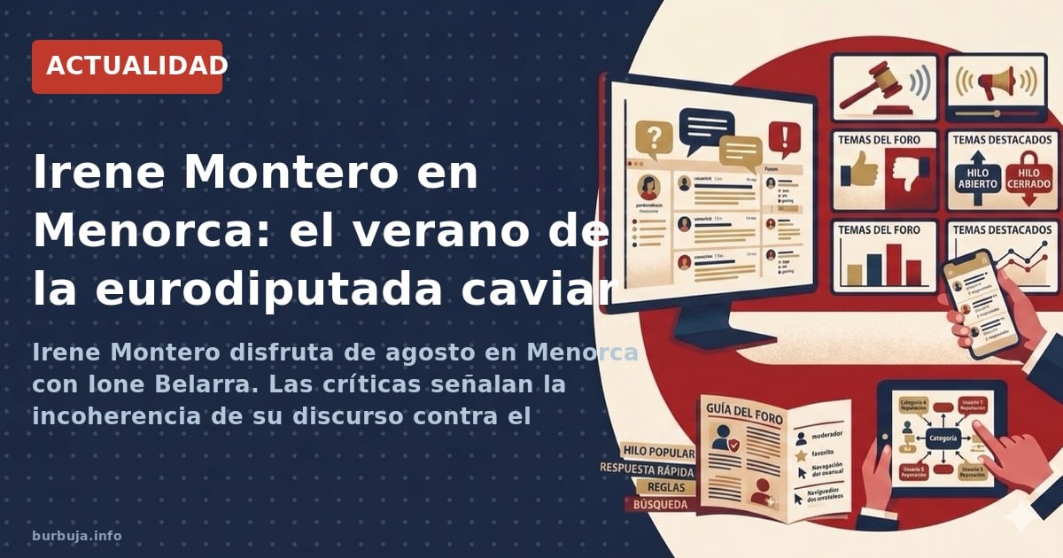 Irene Montero disfruta de agosto en Menorca con Ione Belarra. Las críticas señalan la incoherencia de su discurso contra el t