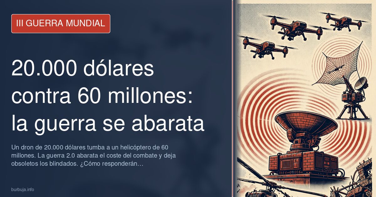 20.000 dólares contra 60 millones: la guerra se abarata