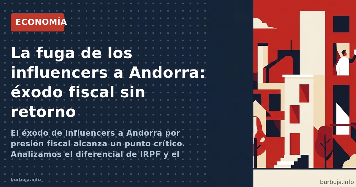 El éxodo de influencers a Andorra por presión fiscal alcanza un punto crítico. Analizamos el diferencial de IRPF y el impacto