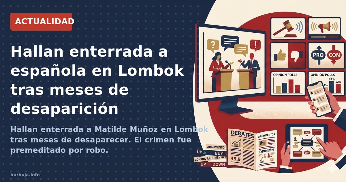 Hallan enterrada a Matilde Muñoz en Lombok tras meses de desaparecer. El crimen fue premeditado por robo.