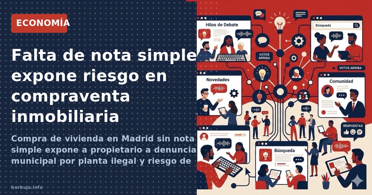 Compra de vivienda en Madrid sin nota simple expone a propietario a denuncia municipal por planta ilegal y riesgo de demolici