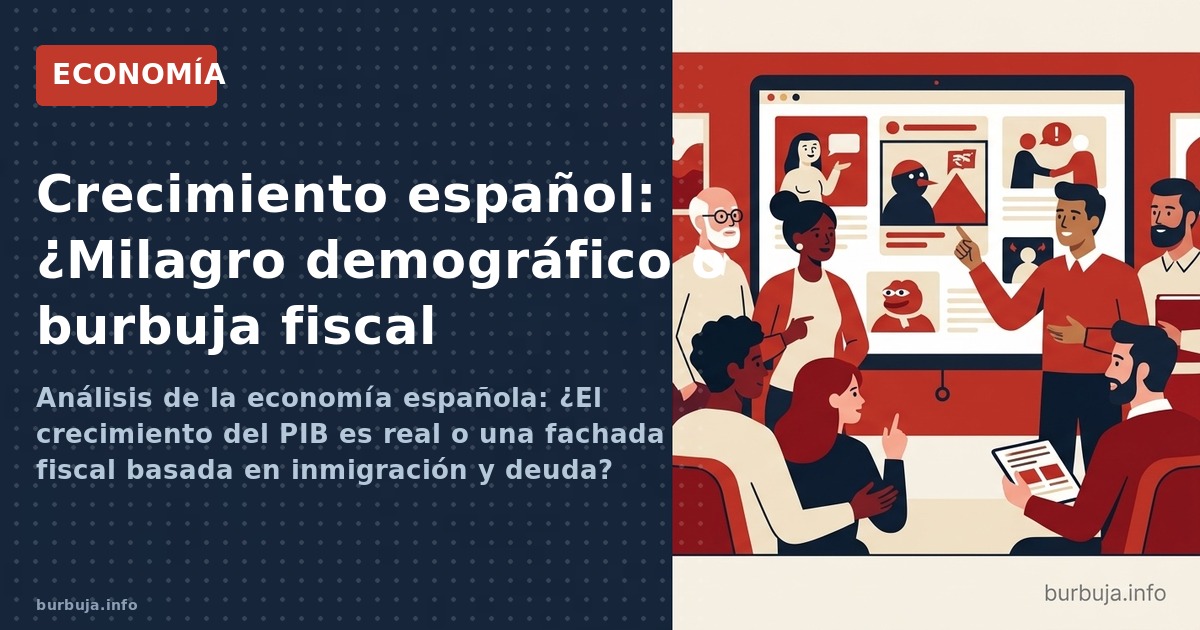 Análisis de la economía española: ¿El crecimiento del PIB es real o una fachada fiscal basada en inmigración y deuda?
