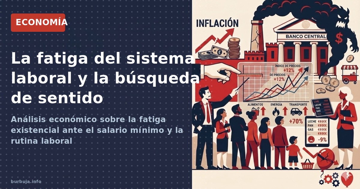 Análisis económico sobre la fatiga existencial ante el salario mínimo y la rutina laboral