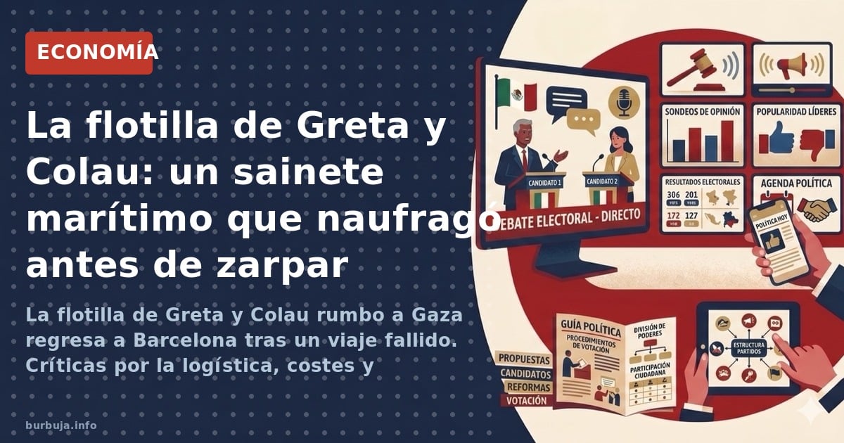 La flotilla de Greta y Colau rumbo a Gaza regresa a Barcelona tras un viaje fallido. Críticas por la logística, costes y moti