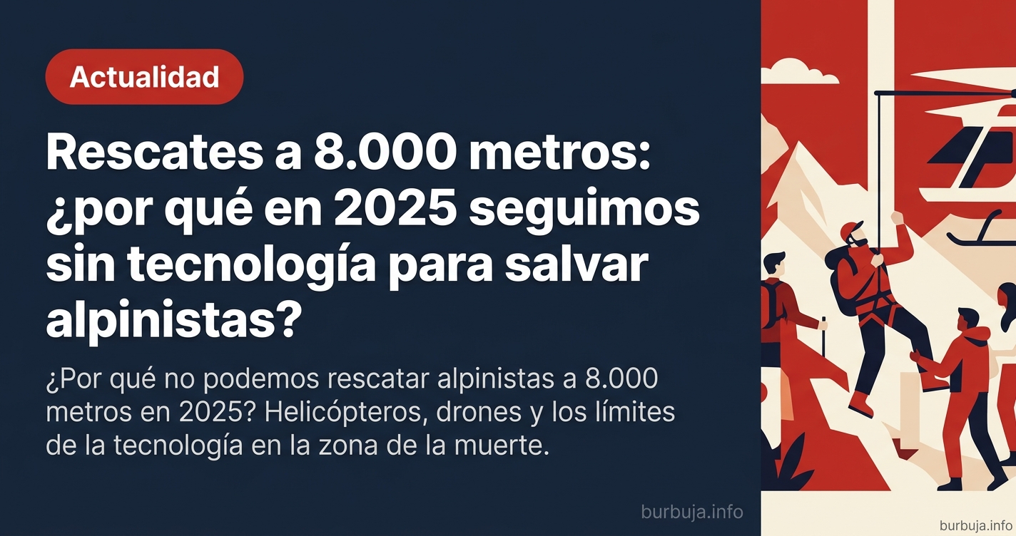 ¿Por qué no podemos rescatar alpinistas a 8.000 metros en 2025? Helicópteros, drones y los límites de la tecnología en la zon