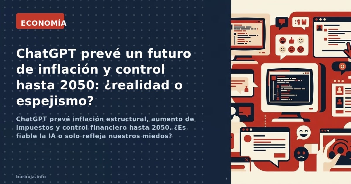 ChatGPT prevé inflación estructural, aumento de impuestos y control financiero hasta 2050. ¿Es fiable la IA o solo refleja nu