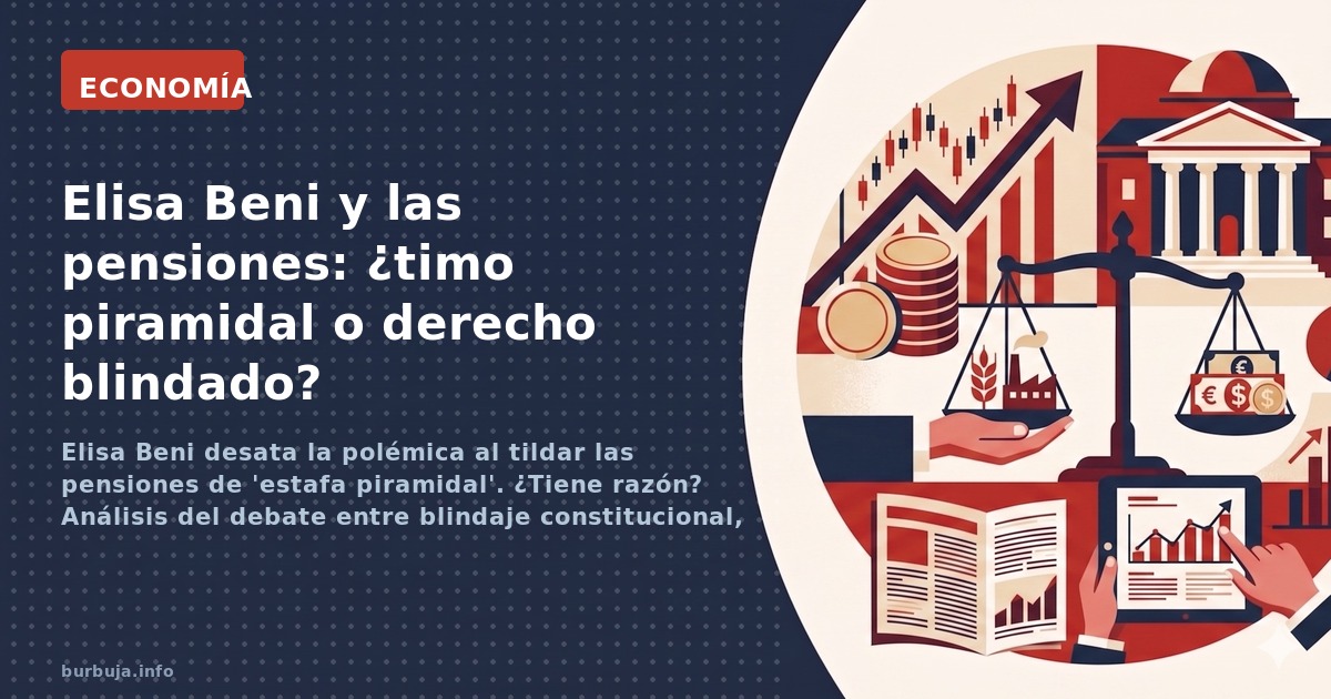 Elisa Beni desata la polémica al tildar las pensiones de 'estafa piramidal'. ¿Tiene razón? Análisis del debate entre blindaje