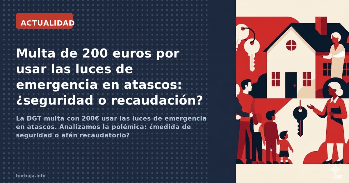 La DGT multa con 200€ usar las luces de emergencia en atascos. Analizamos la polémica: ¿medida de seguridad o afán recaudator
