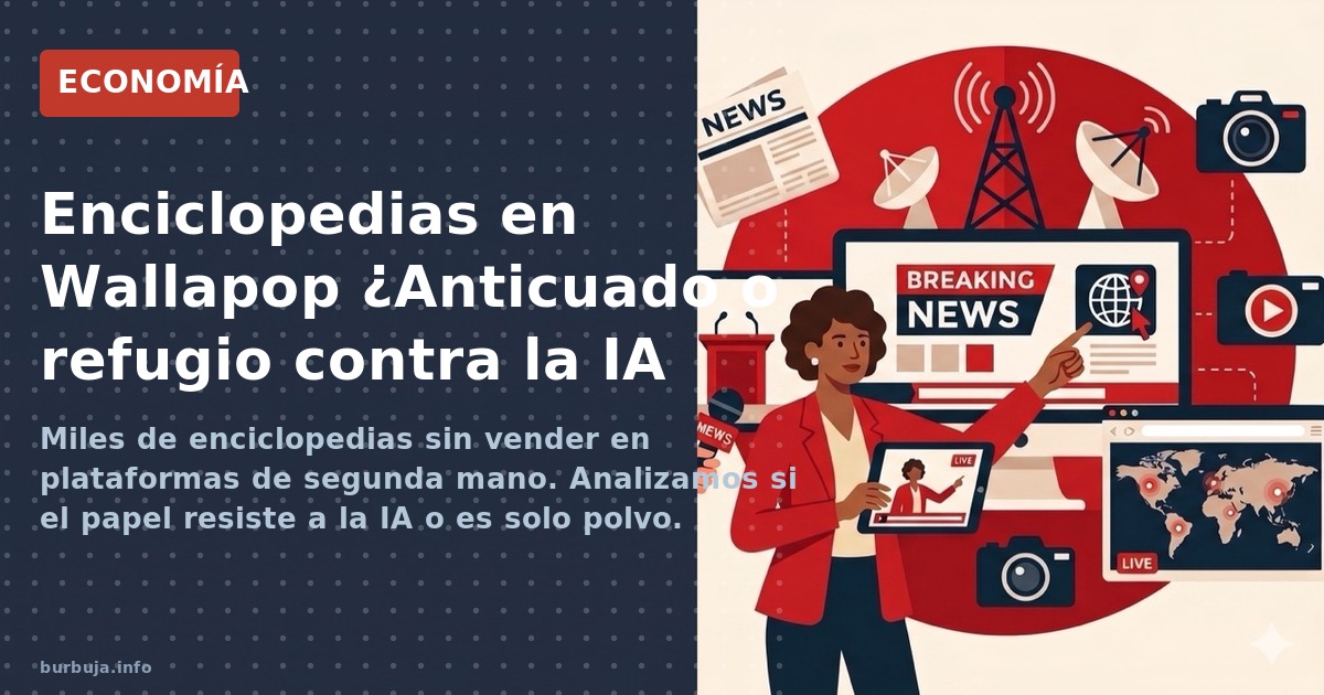 Miles de enciclopedias sin vender en plataformas de segunda mano. Analizamos si el papel resiste a la IA o es solo polvo.