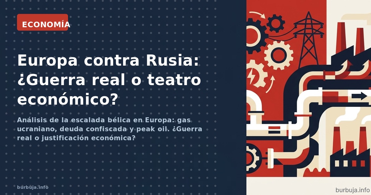 Análisis de la escalada bélica en Europa: gas ucraniano, deuda confiscada y peak oil. ¿Guerra real o justificación económica?