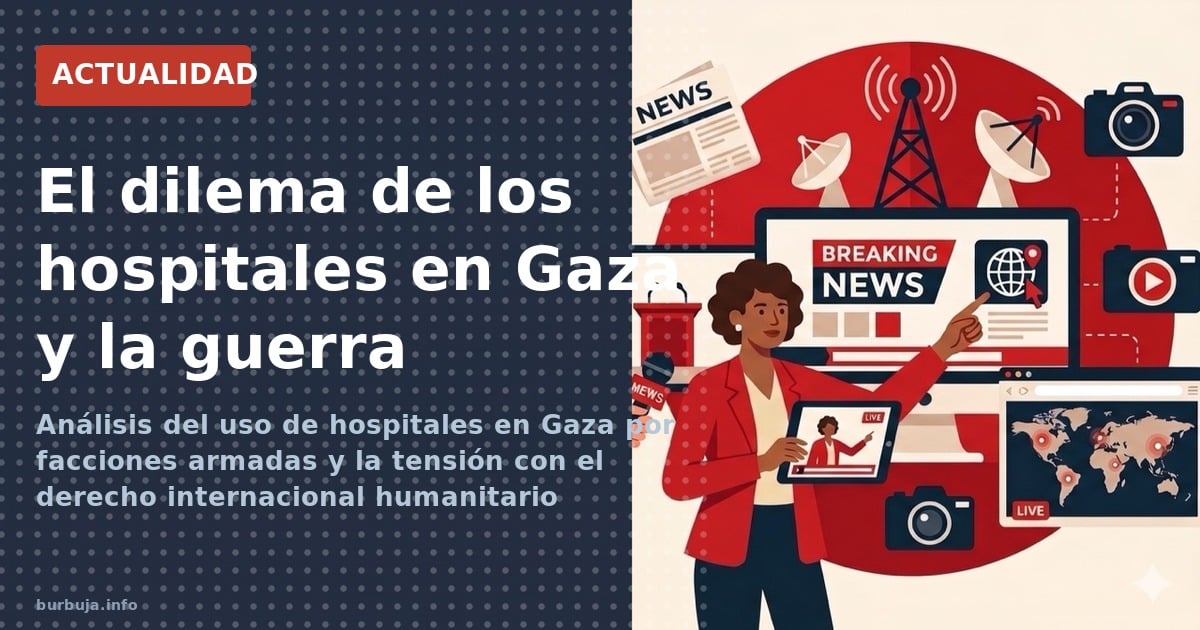 Análisis del uso de hospitales en Gaza por facciones armadas y la tensión con el derecho internacional humanitario
