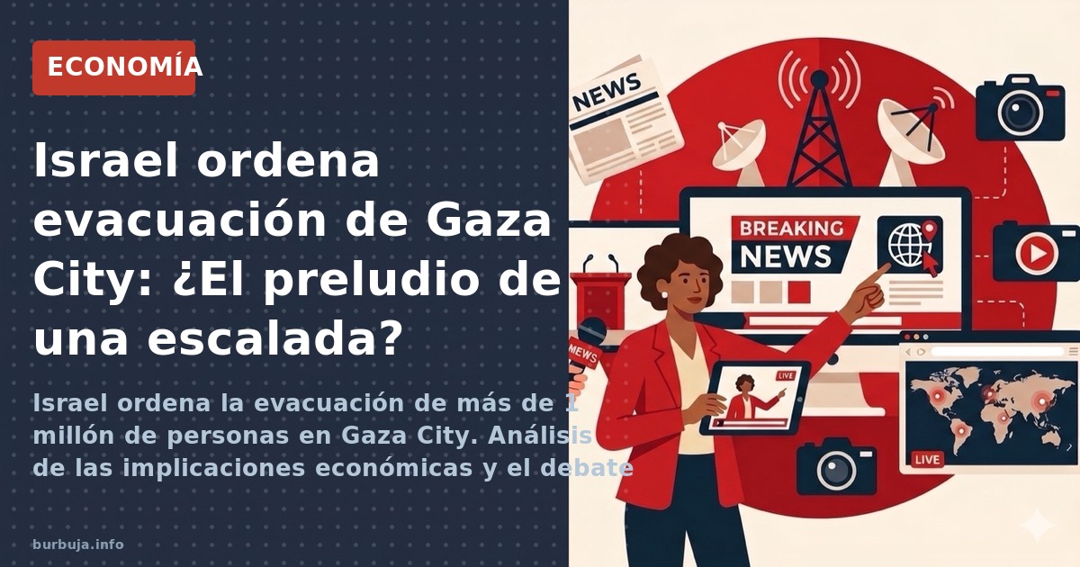 Israel ordena la evacuación de más de 1 millón de personas en Gaza City. Análisis de las implicaciones económicas y el debate
