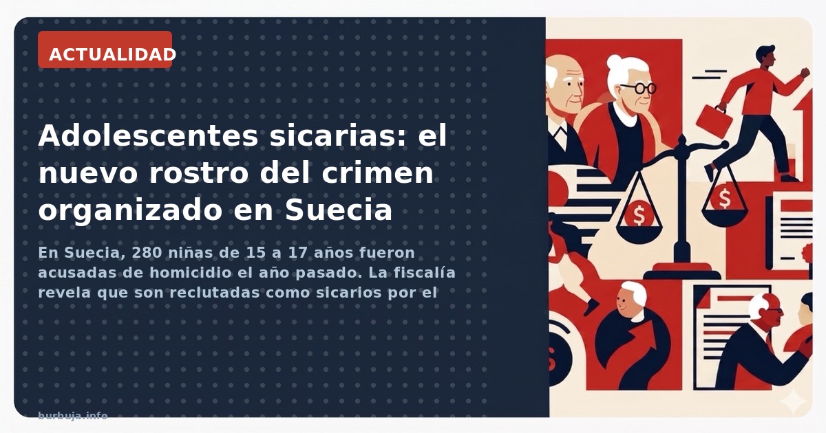 En Suecia, 280 niñas de 15 a 17 años fueron acusadas de homicidio el año pasado. La fiscalía revela que son reclutadas como s