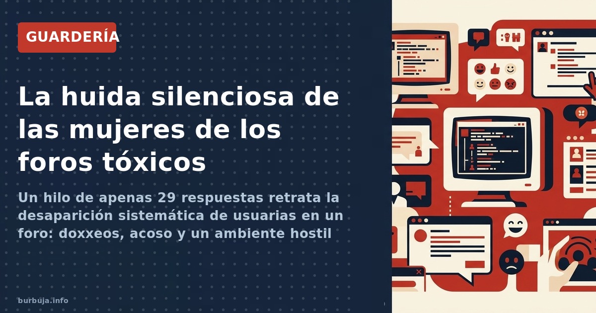 Un hilo de apenas 29 respuestas retrata la desaparición sistemática de usuarias en un foro: doxxeos, acoso y un ambiente host