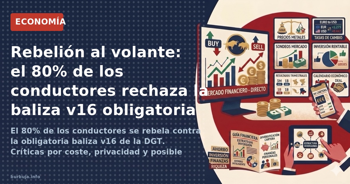 El 80% de los conductores se rebela contra la obligatoria baliza v16 de la DGT. Críticas por coste, privacidad y posible nego