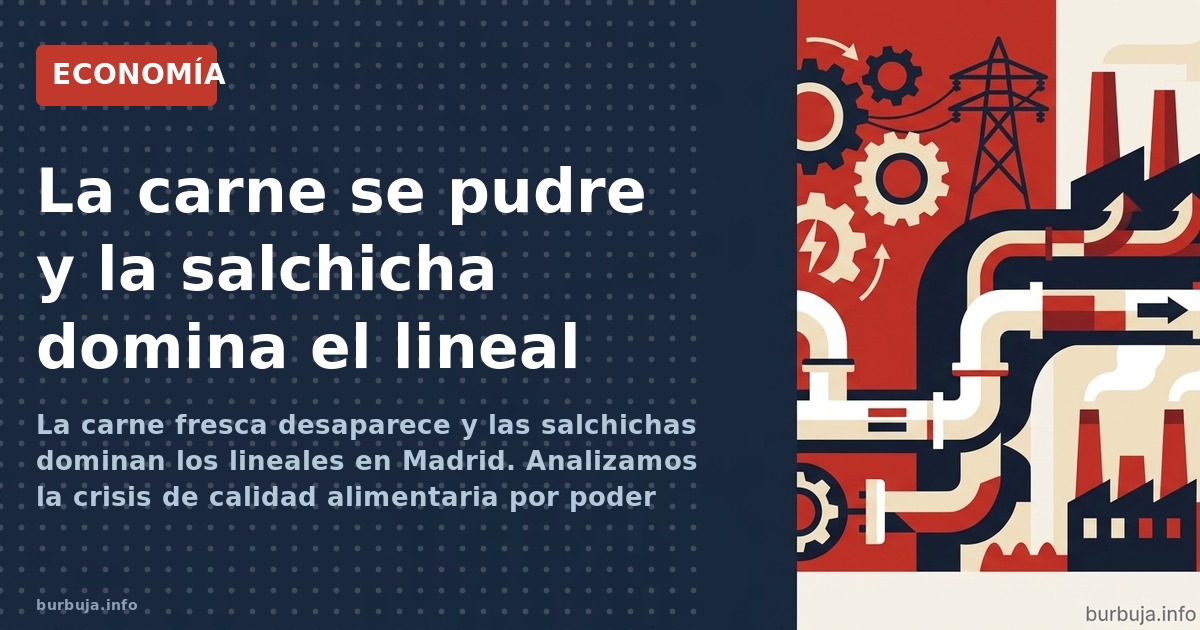 La carne fresca desaparece y las salchichas dominan los lineales en Madrid. Analizamos la crisis de calidad alimentaria por p