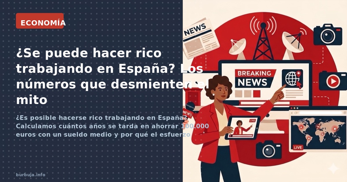 ¿Es posible hacerse rico trabajando en España? Calculamos cuántos años se tarda en ahorrar 100.000 euros con un sueldo medio 
