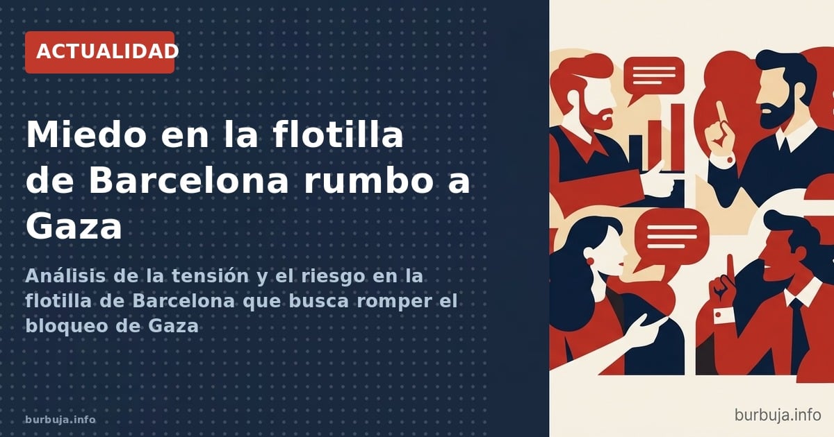 Análisis de la tensión y el riesgo en la flotilla de Barcelona que busca romper el bloqueo de Gaza