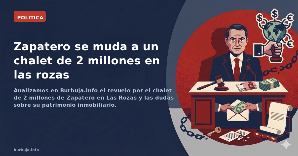 Analizamos en Burbuja.info el revuelo por el chalet de 2 millones de Zapatero en Las Rozas y las dudas sobre su patrimonio in