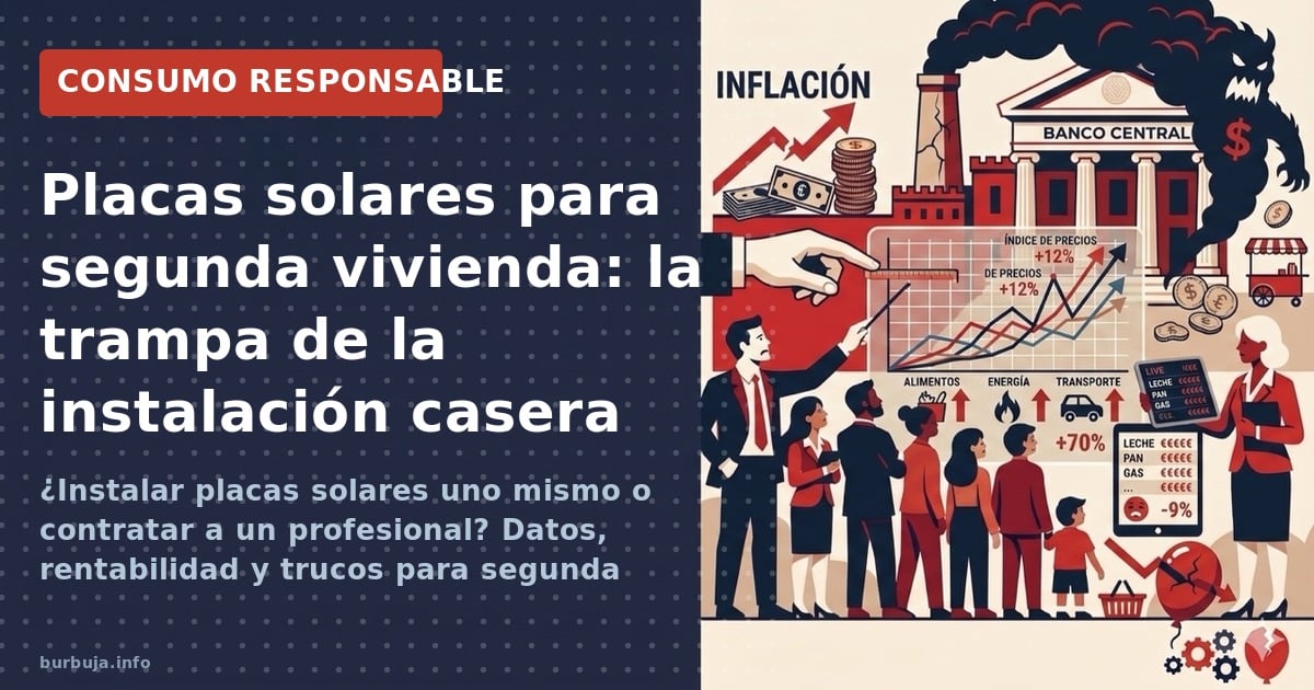 ¿Instalar placas solares uno mismo o contratar a un profesional? Datos, rentabilidad y trucos para segunda vivienda. Análisis