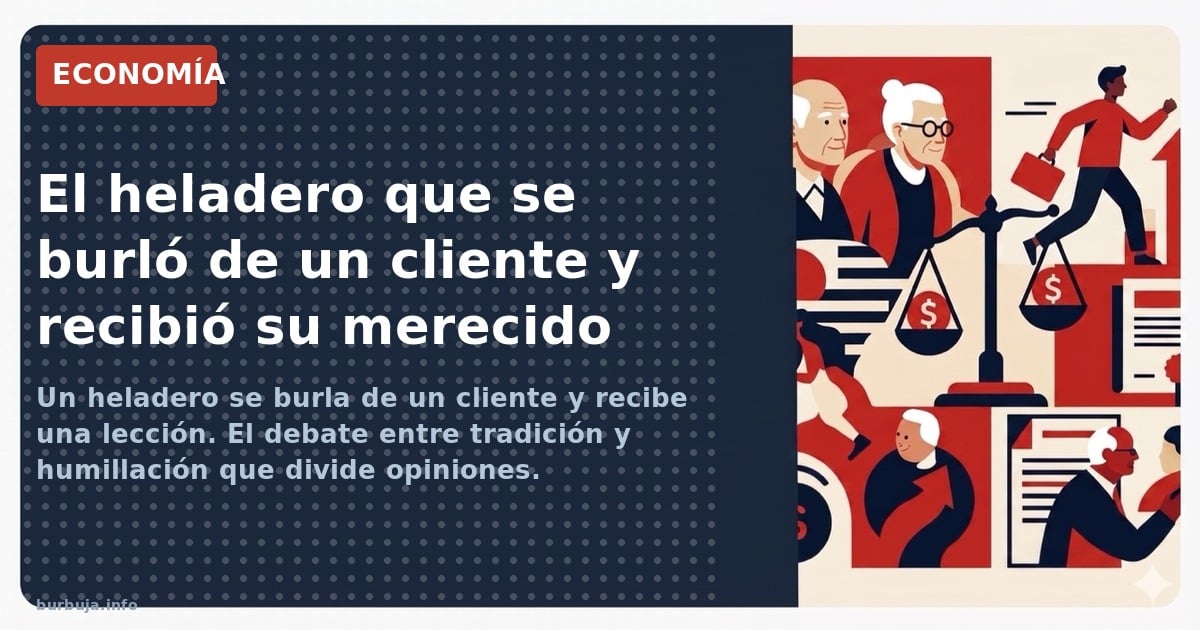 Un heladero se burla de un cliente y recibe una lección. El debate entre tradición y humillación que divide opiniones.