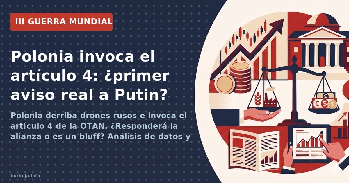 Polonia derriba drones rusos e invoca el artículo 4 de la OTAN. ¿Responderá la alianza o es un bluff? Análisis de datos y pos