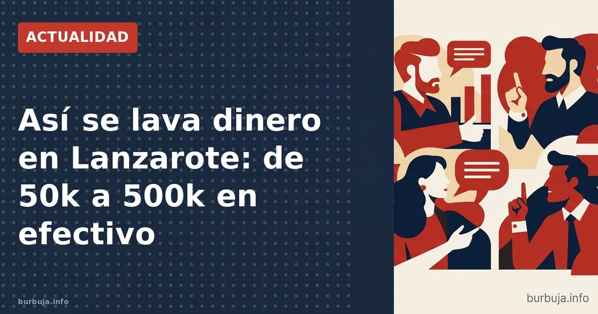 Así se lava dinero en Lanzarote: de 50k a 500k en efectivo