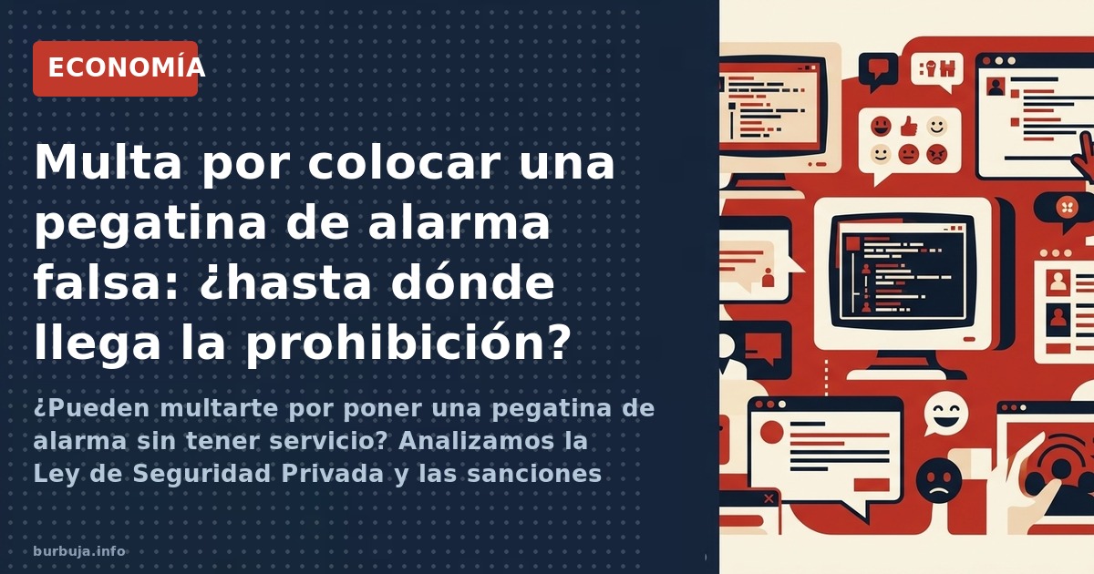 ¿Pueden multarte por poner una pegatina de alarma sin tener servicio? Analizamos la Ley de Seguridad Privada y las sanciones 
