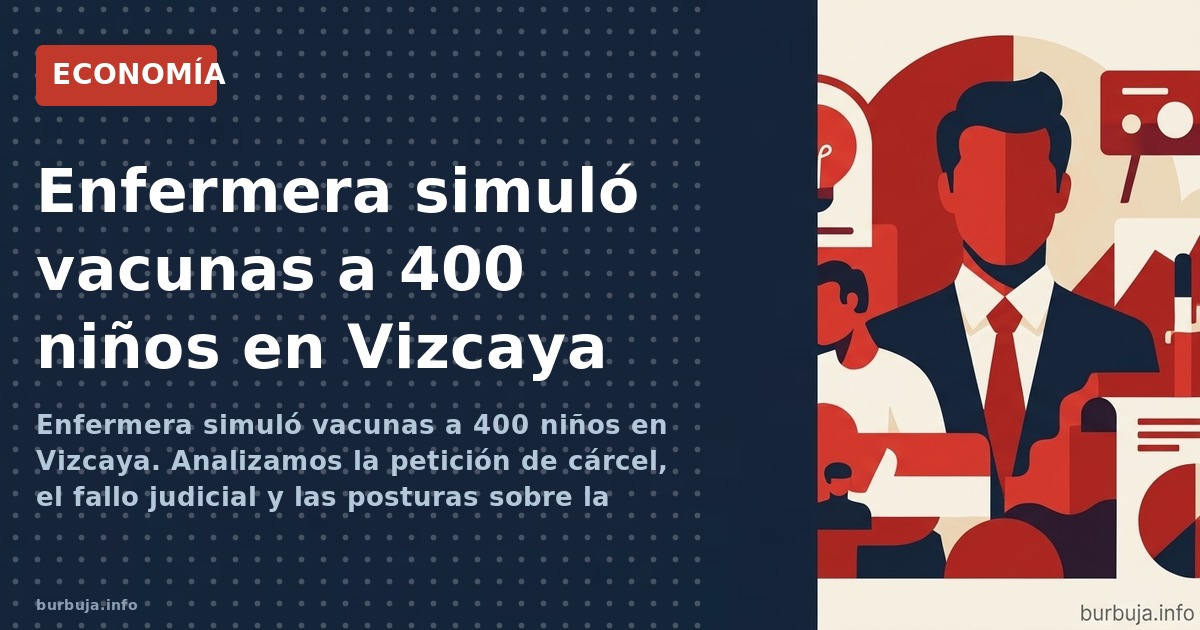 Enfermera simuló vacunas a 400 niños en Vizcaya. Analizamos la petición de cárcel, el fallo judicial y las posturas sobre la 