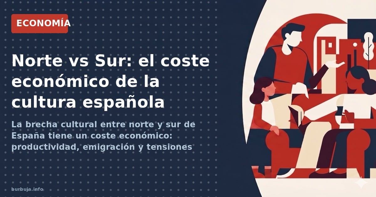 La brecha cultural entre norte y sur de España tiene un coste económico: productividad, emigración y tensiones identitarias. 