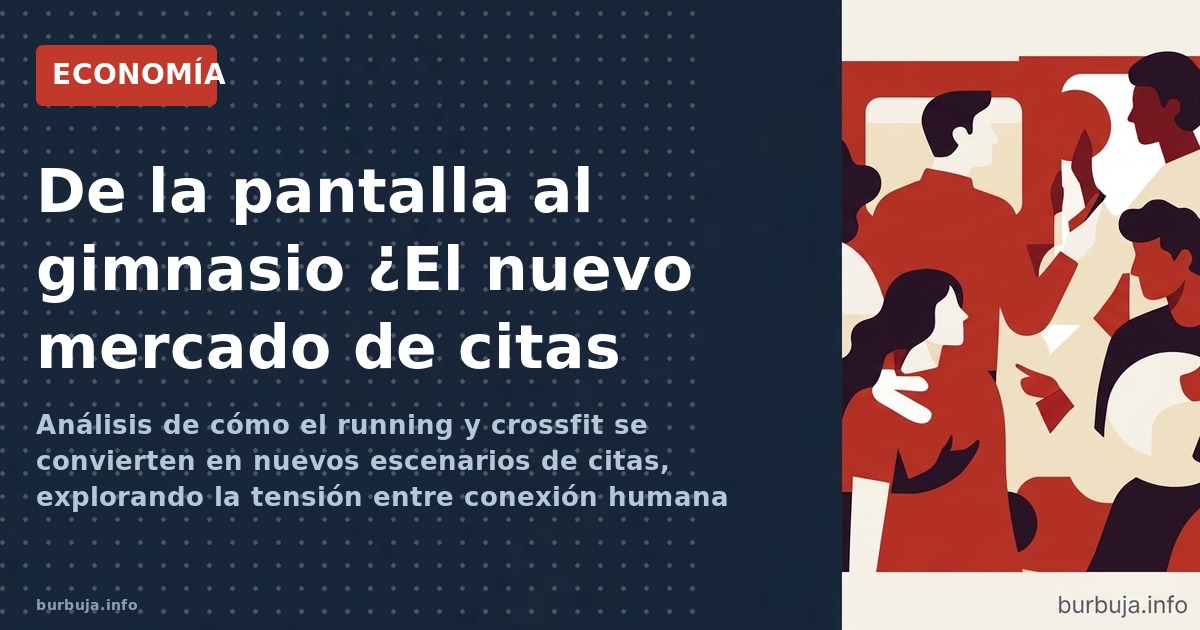 Análisis de cómo el running y crossfit se convierten en nuevos escenarios de citas, explorando la tensión entre conexión huma