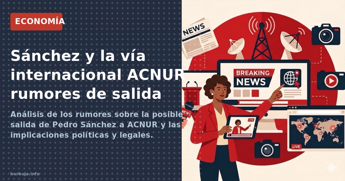 Análisis de los rumores sobre la posible salida de Pedro Sánchez a ACNUR y las implicaciones políticas y legales.