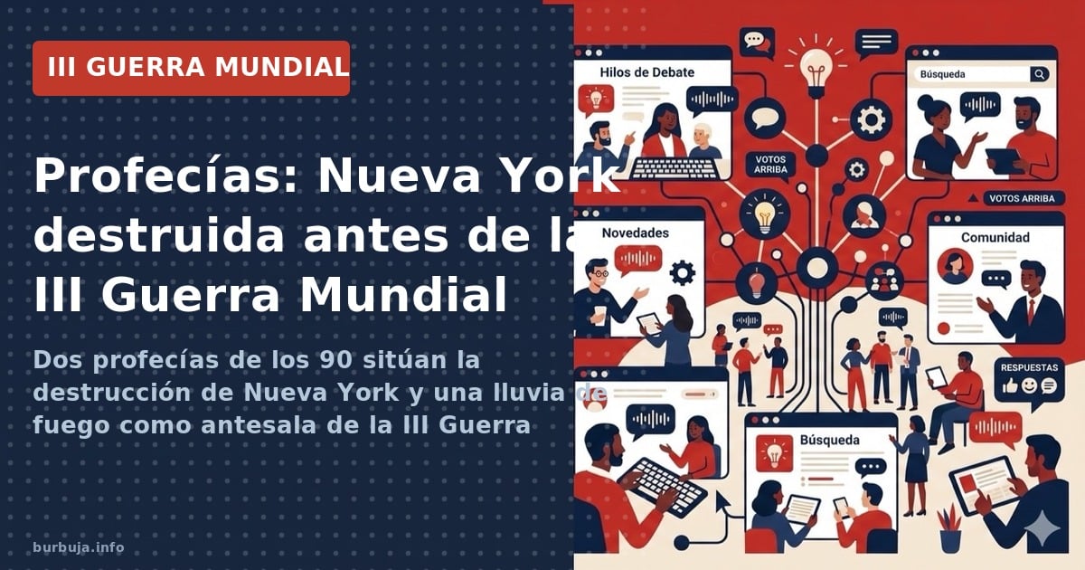 Dos profecías de los 90 sitúan la destrucción de Nueva York y una lluvia de fuego como antesala de la III Guerra Mundial. Aná