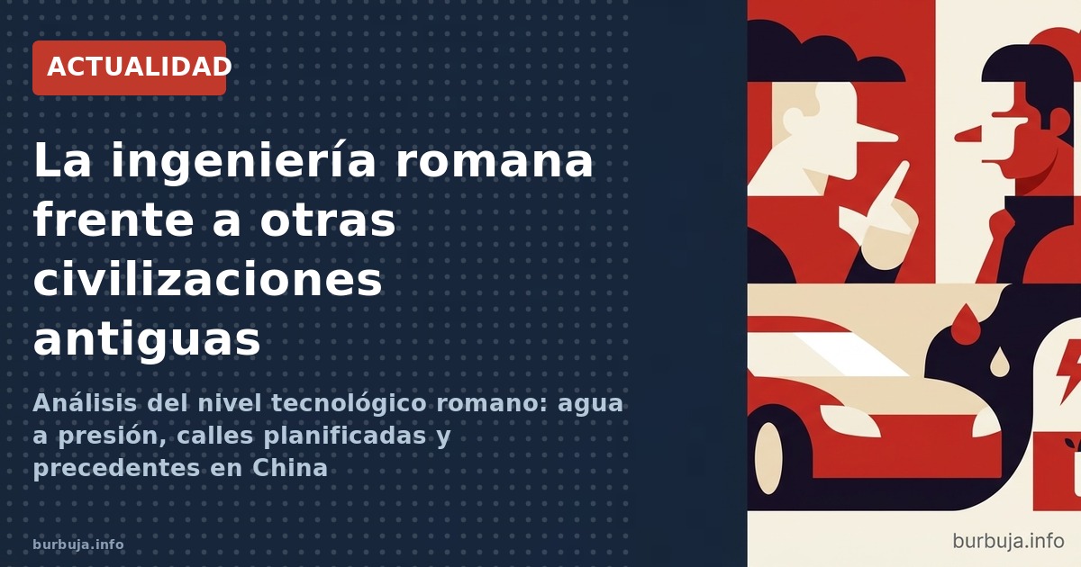 Análisis del nivel tecnológico romano: agua a presión, calles planificadas y precedentes en China