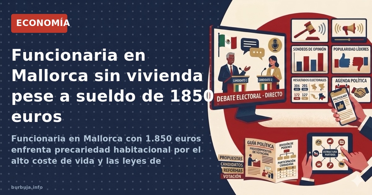 Funcionaria en Mallorca con 1.850 euros enfrenta precariedad habitacional por el alto coste de vida y las leyes de vulnerabil