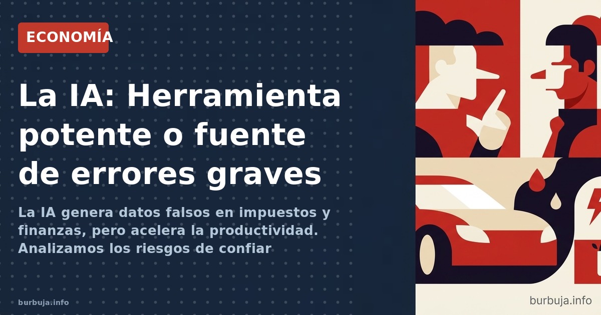 La IA genera datos falsos en impuestos y finanzas, pero acelera la productividad. Analizamos los riesgos de confiar ciegament