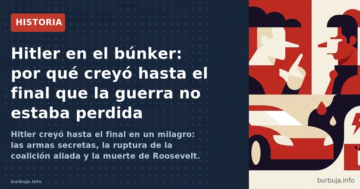 Hitler creyó hasta el final en un milagro: las armas secretas, la ruptura de la coalición aliada y la muerte de Roosevelt. Ni