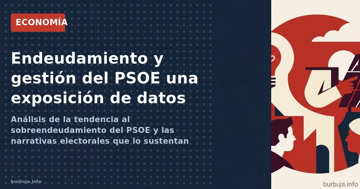 Análisis de la tendencia al sobreendeudamiento del PSOE y las narrativas electorales que lo sustentan