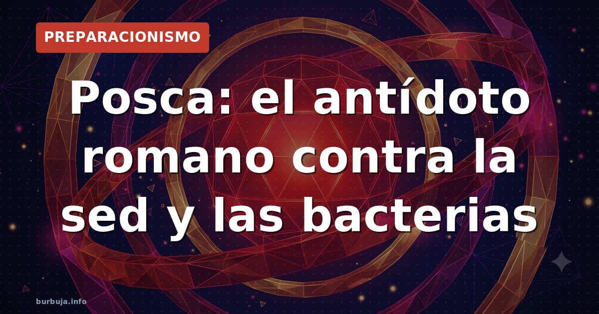 Posca, la bebida de las legiones que los preparacionistas rescatan