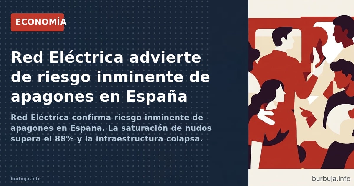 Alerta de apagón: Red Eléctrica pide reformas urgentes